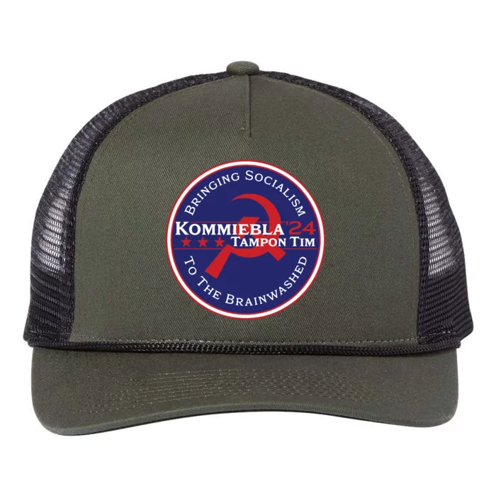 24 Political Satire Kommiebla Tampon Tim Retro Rope Trucker Hat Cap