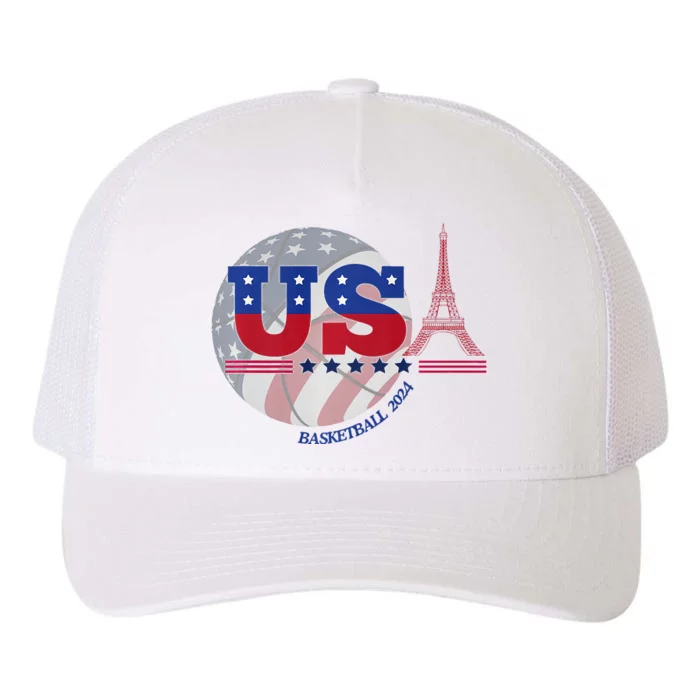 2024 Paris Sport Games Basketball Basket Ball Yupoong Adult 5-Panel Trucker Hat