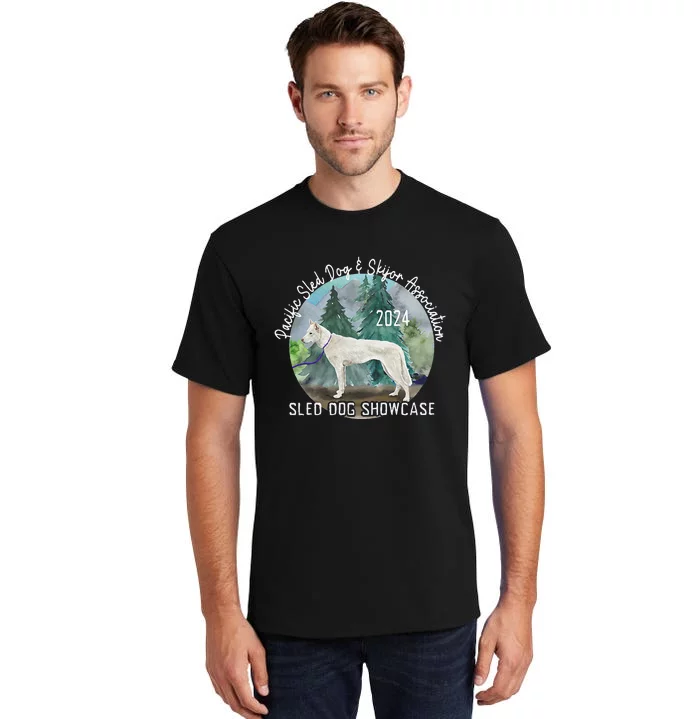 2024 Psdsa Sled Dog Showcase Siberian Full Color Background Tall T-Shirt