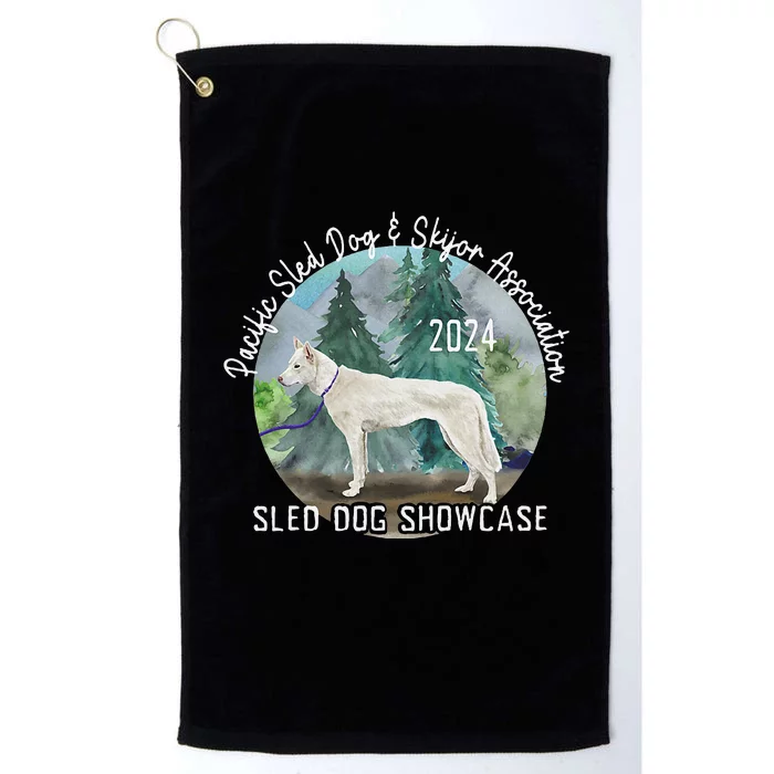 2024 Psdsa Sled Dog Showcase Siberian Full Color Background Platinum Collection Golf Towel