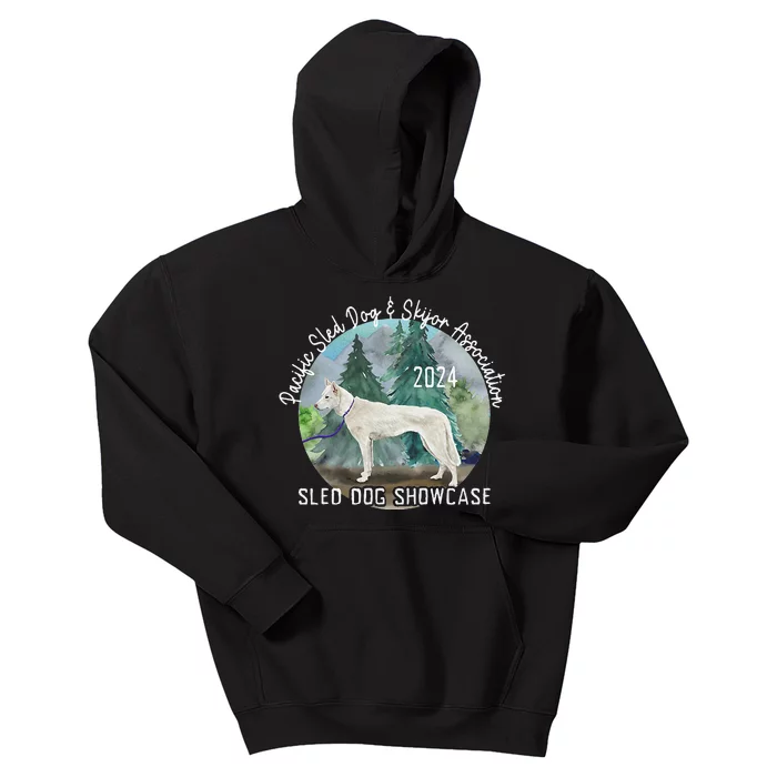 2024 Psdsa Sled Dog Showcase Siberian Full Color Background Kids Hoodie