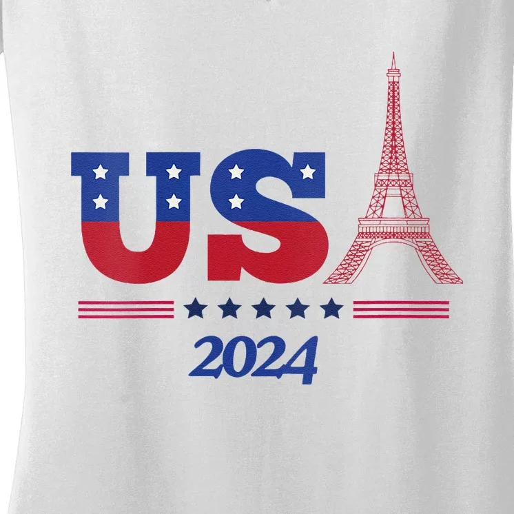 2024 Paris Sport Games Women's V-Neck T-Shirt