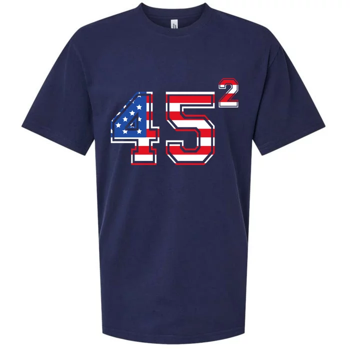 2020 President Trump 45 American Flag Gift Sueded Cloud Jersey T-Shirt