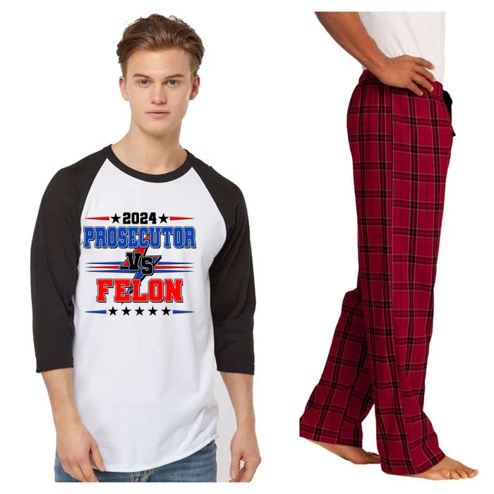 2024 Prosecutor Vs Felon Kamala Vs Trump 2024 Election Raglan Sleeve Pajama Set