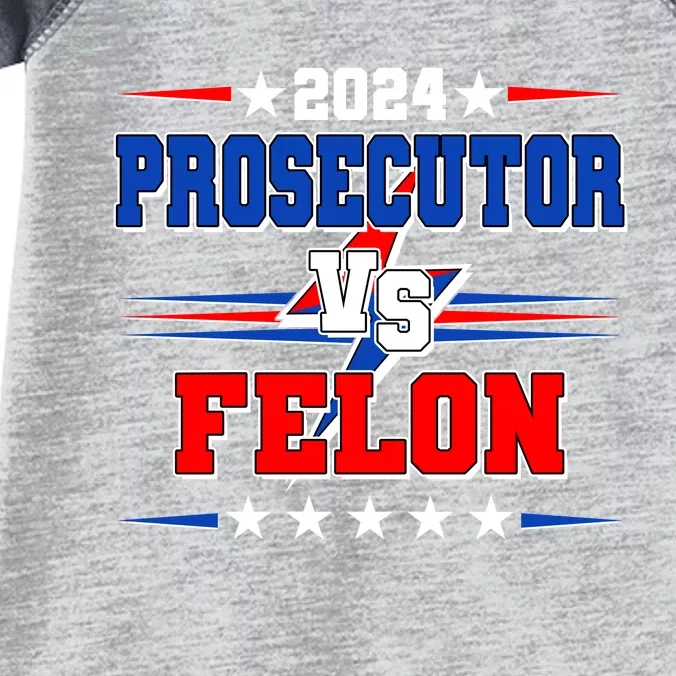 2024 Prosecutor Vs Felon Kamala Vs Trump 2024 Election Infant Baby Jersey Bodysuit