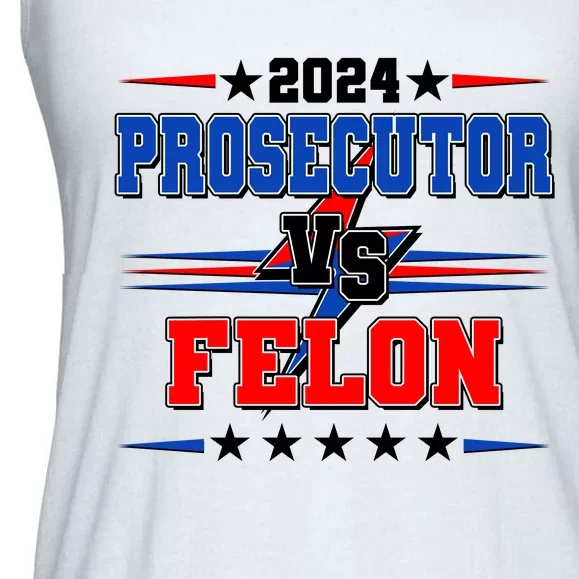 2024 Prosecutor Vs Felon Kamala Vs Trump 2024 Election Ladies Essential Flowy Tank