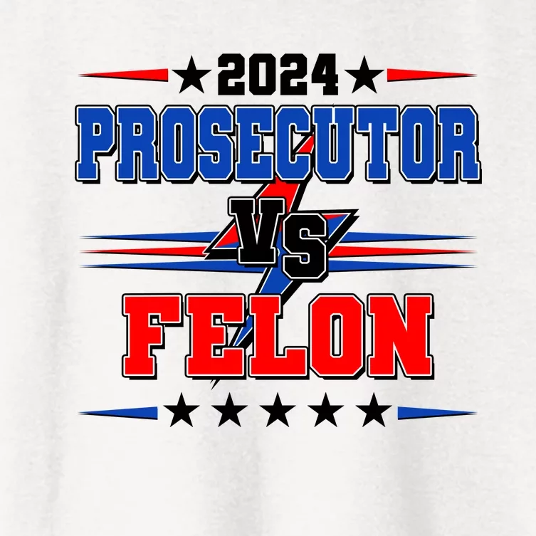 2024 Prosecutor Vs Felon Kamala Vs Trump 2024 Election Women's Crop Top Tee