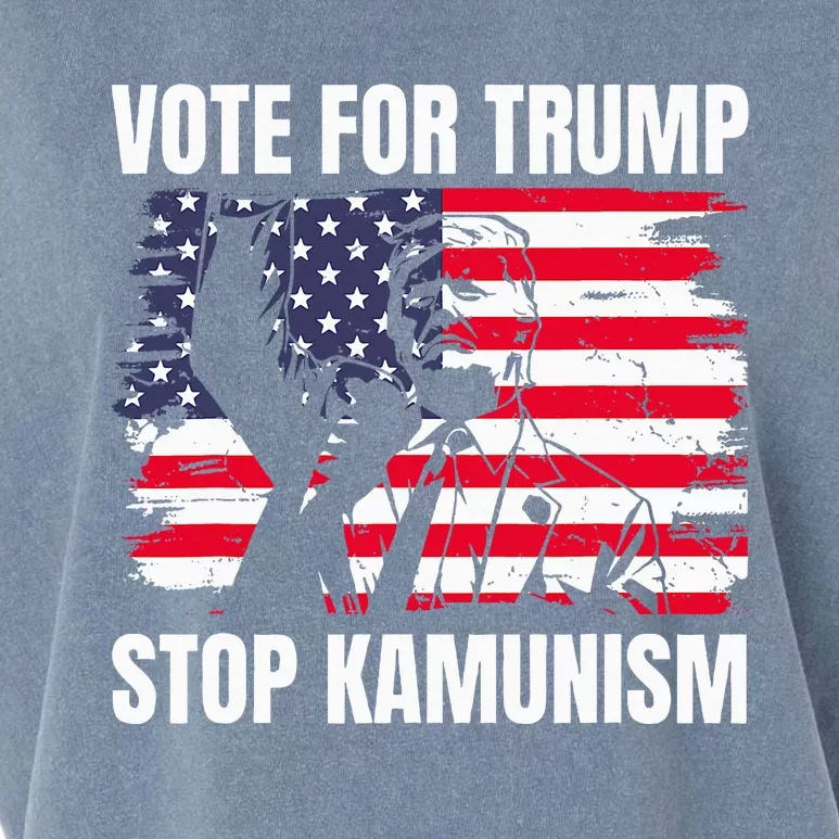 2024 President Vote For Trump Stop Kamunism Save America Garment-Dyed Women's Muscle Tee