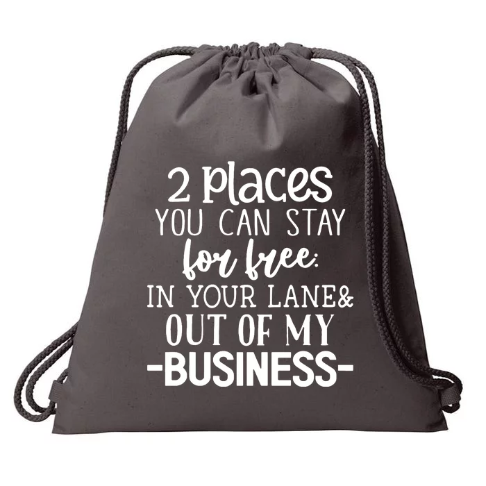 2 Places You Can Stay For Free Drawstring Bag