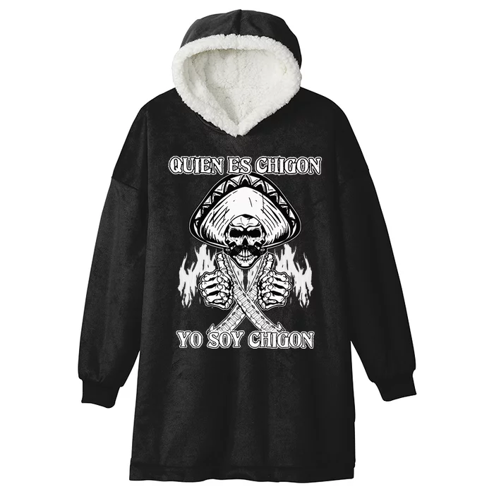 23 Quien Es Chigon TS Front Hooded Wearable Blanket