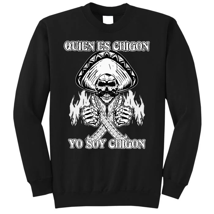 23 Quien Es Chigon TS Front Tall Sweatshirt