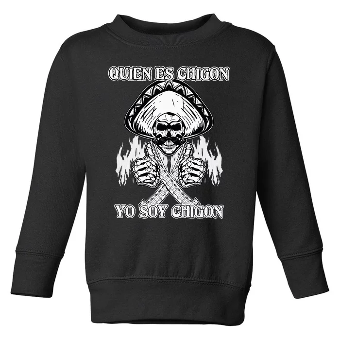 23 Quien Es Chigon TS Front Toddler Sweatshirt