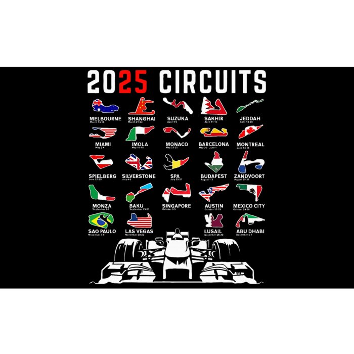 2025 Races Formula Racing Car 2025 Formula Racing Bumper Sticker