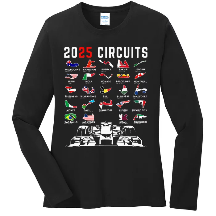 2025 Races Formula Racing Car 2025 Formula Racing Ladies Long Sleeve Shirt