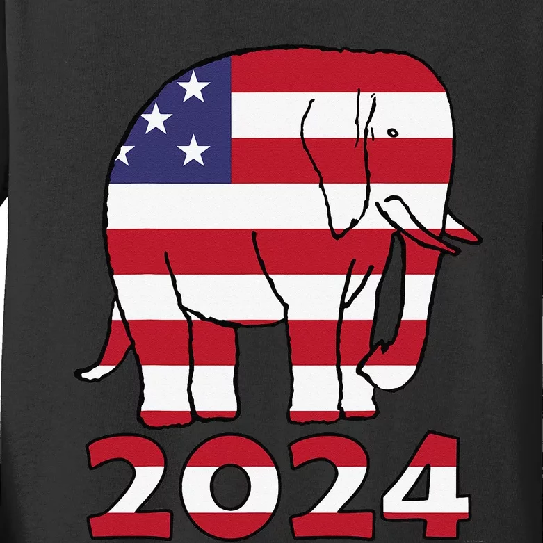 2024 Republican Support Kids Long Sleeve Shirt