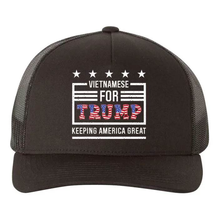 2024 Reelection Trump Vietnamese For Trump Conservative Yupoong Adult 5-Panel Trucker Hat