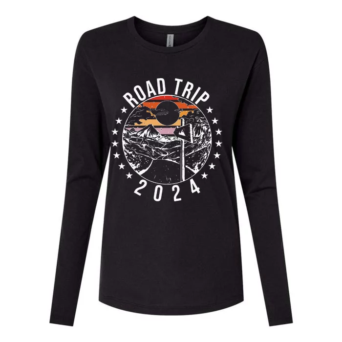 2024 Road Trip Womens Cotton Relaxed Long Sleeve T-Shirt