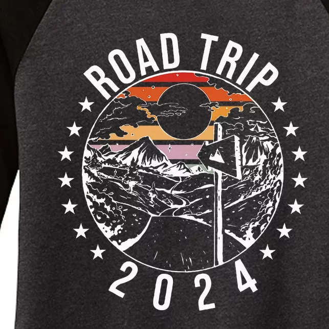 2024 Road Trip Women's Tri-Blend 3/4-Sleeve Raglan Shirt