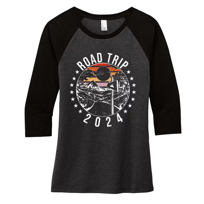 2024 Road Trip Women's Tri-Blend 3/4-Sleeve Raglan Shirt