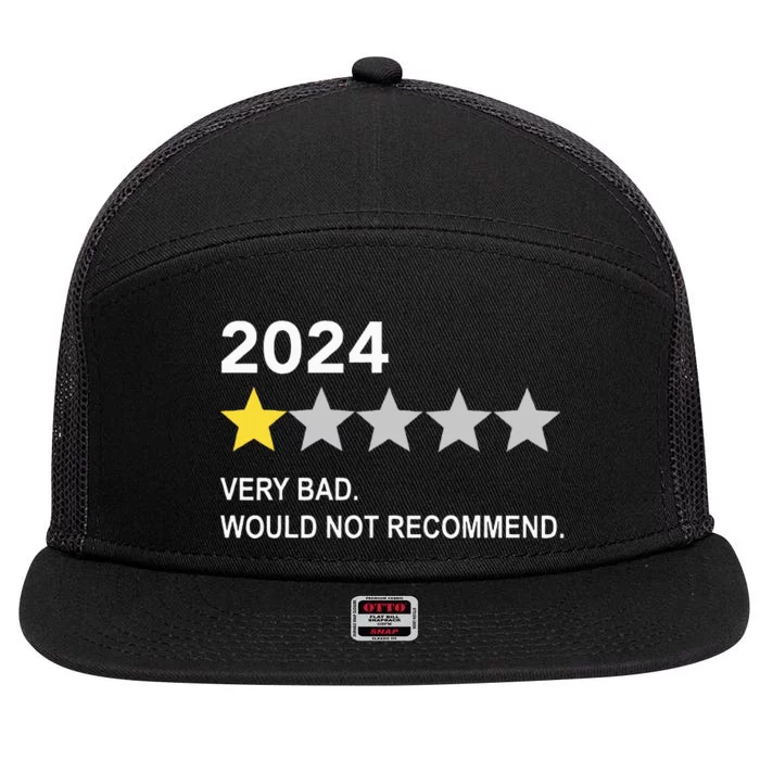 2024 Rating Very Bad Would Not Recommend One Star Rating 7 Panel Mesh Trucker Snapback Hat