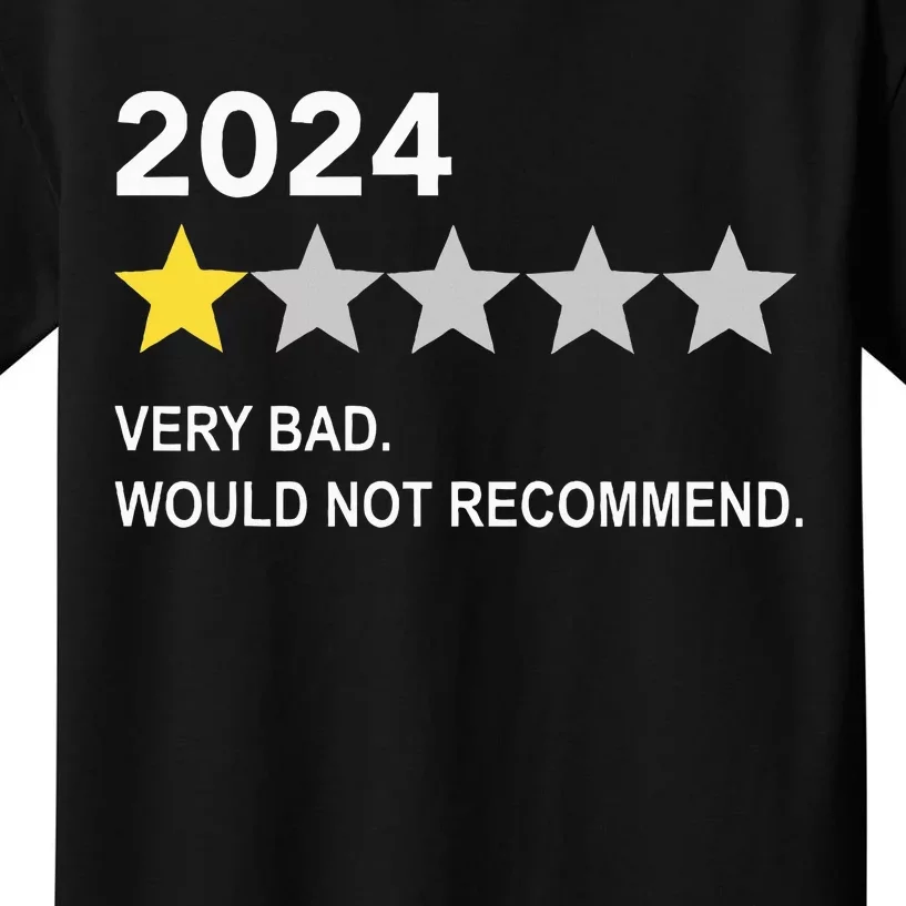 2024 Rating Very Bad Would Not Recommend One Star Rating Kids T-Shirt