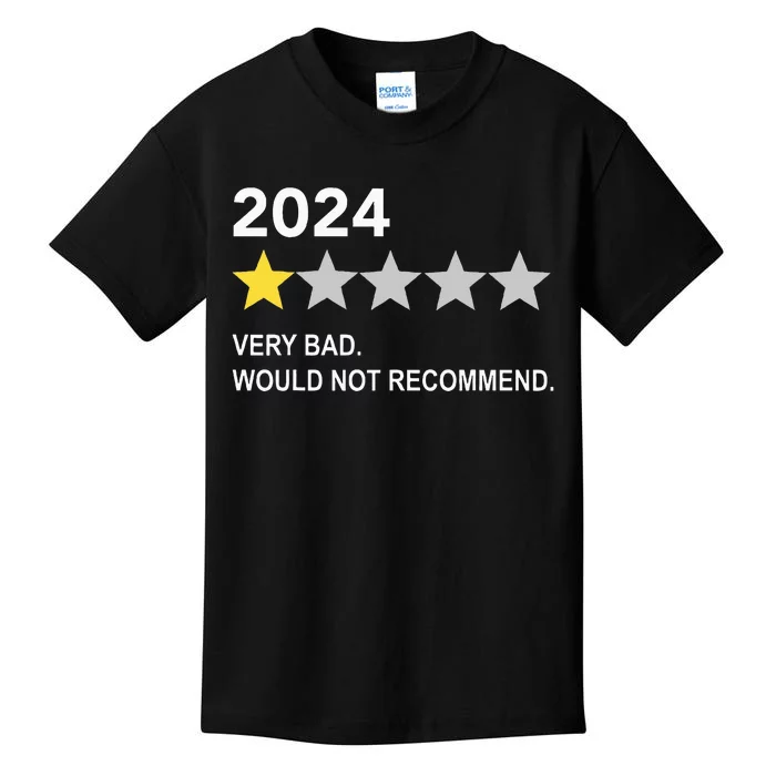 2024 Rating Very Bad Would Not Recommend One Star Rating Kids T-Shirt