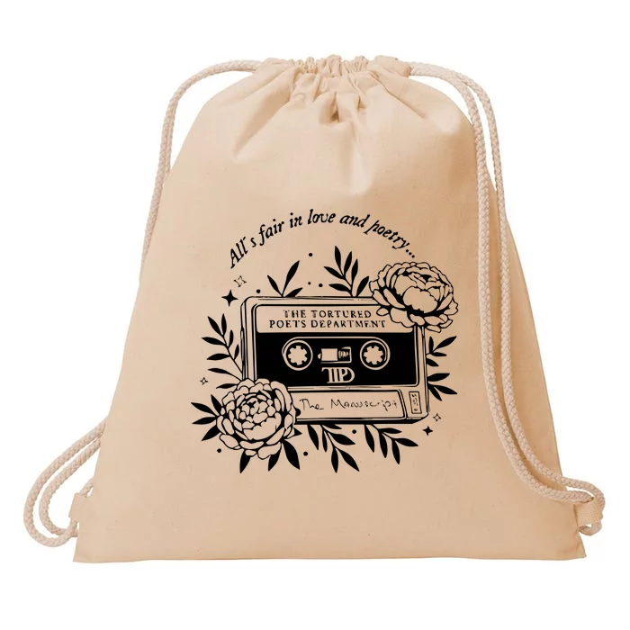 2 Side Alls Fair In Love And Poetry Drawstring Bag