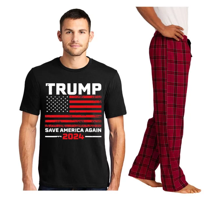 2024.Trump Save America.Again USA Flag Pajama Set