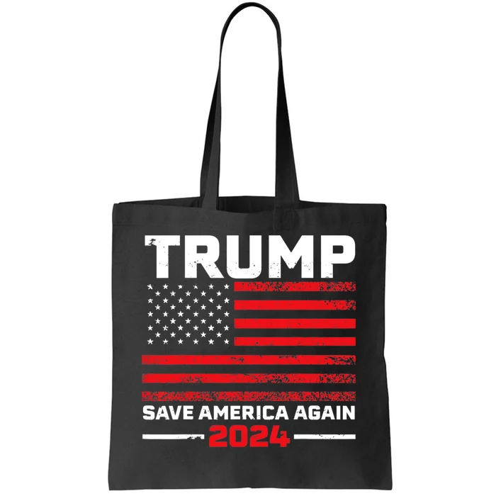 2024.Trump Save America.Again USA Flag Tote Bag