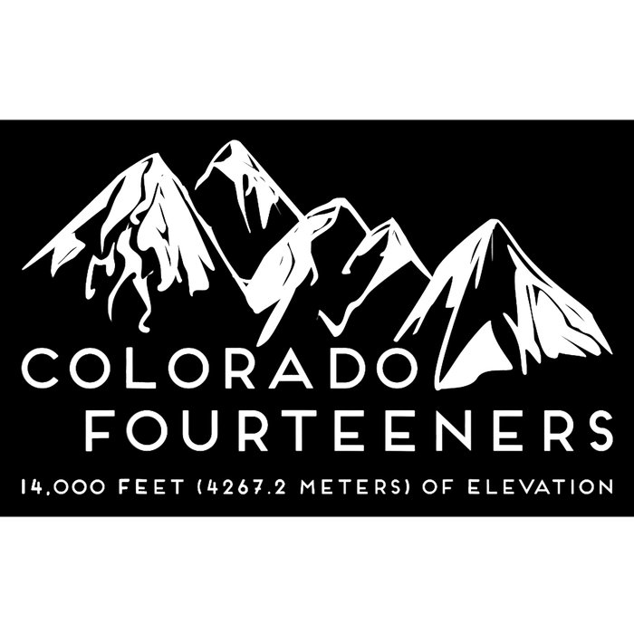 2 Side Colorado Fourteeners Rocky Mountain State Hiker Trail Bumper Sticker