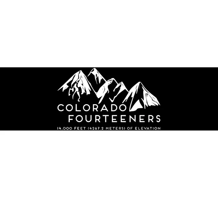 2 Side Colorado Fourteeners Rocky Mountain State Hiker Trail Bumper Sticker