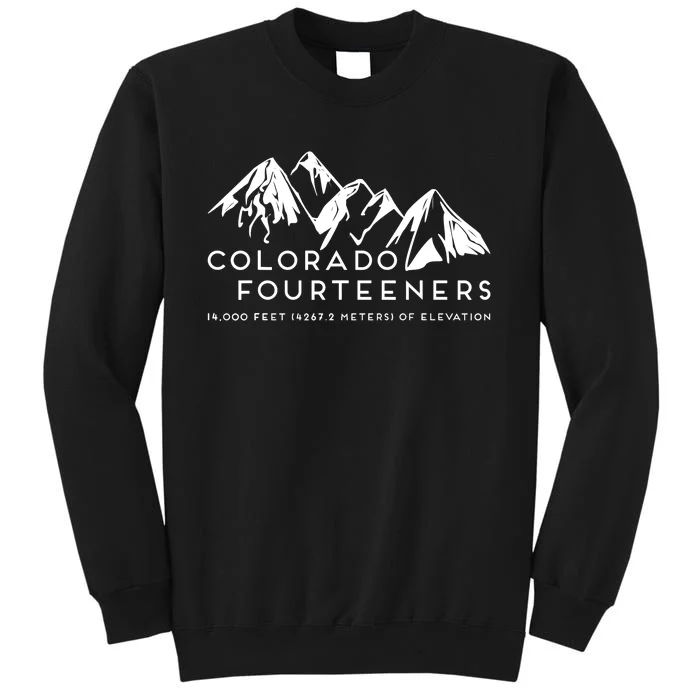 2 Side Colorado Fourteeners Rocky Mountain State Hiker Trail Tall Sweatshirt