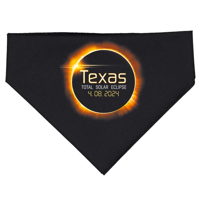 2024 Solar Eclipse Texas Usa Totality Gift USA-Made Doggie Bandana