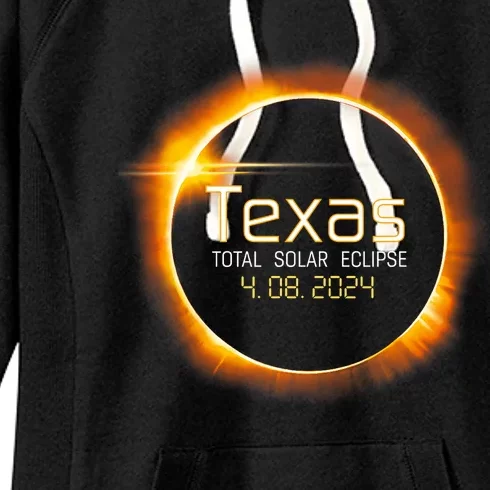 2024 Solar Eclipse Texas Usa Totality Gift Women's Fleece Hoodie