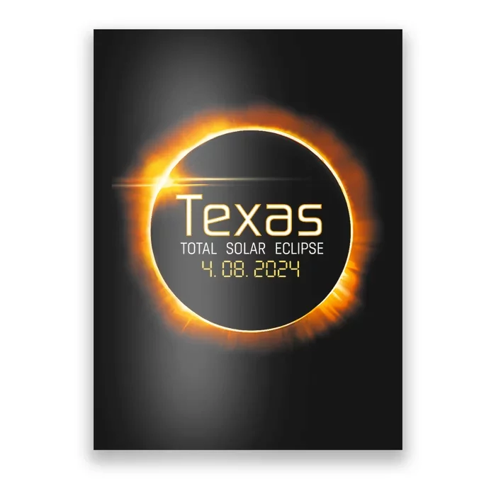 2024 Solar Eclipse Texas Usa Totality Gift Poster