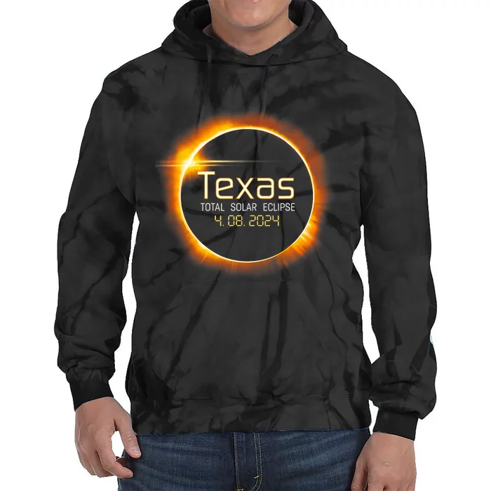 2024 Solar Eclipse Texas Usa Totality Gift Tie Dye Hoodie