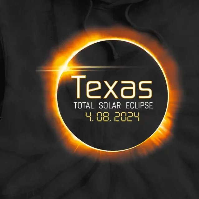 2024 Solar Eclipse Texas Usa Totality Gift Tie Dye Hoodie