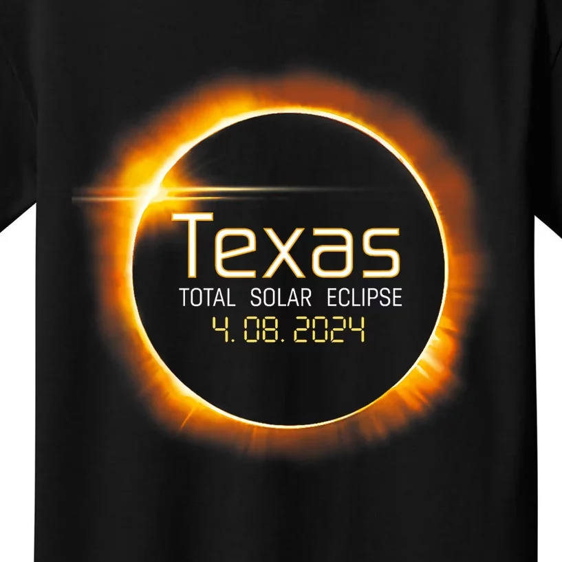 2024 Solar Eclipse Texas Usa Totality Gift Kids T-Shirt