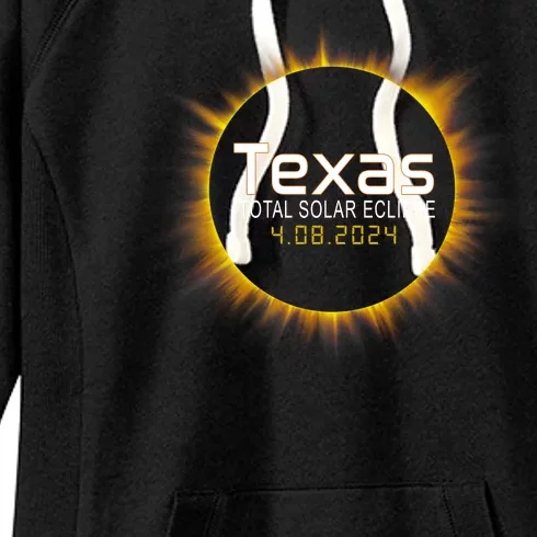 2024 Solar Eclipse Texas Usa Women's Fleece Hoodie