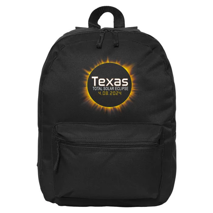 2024 Solar Eclipse Texas Usa 16 in Basic Backpack