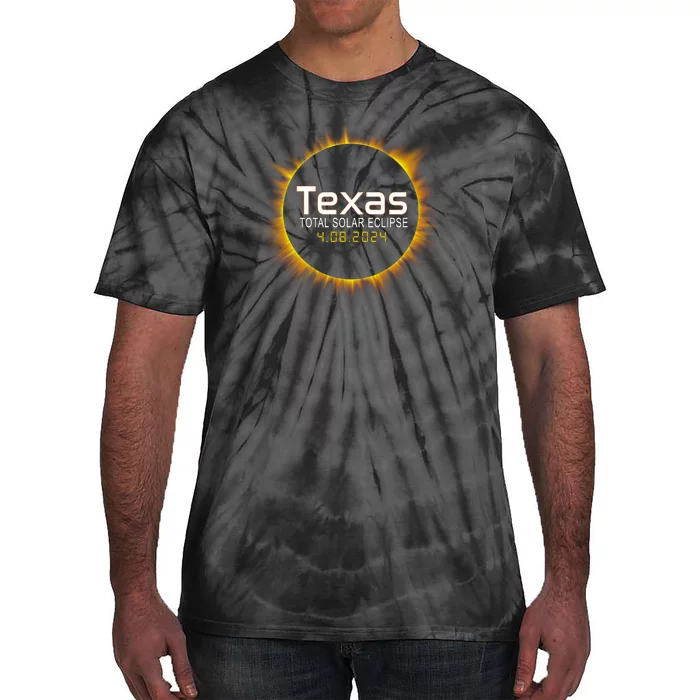 2024 Solar Eclipse Texas Usa Tie-Dye T-Shirt