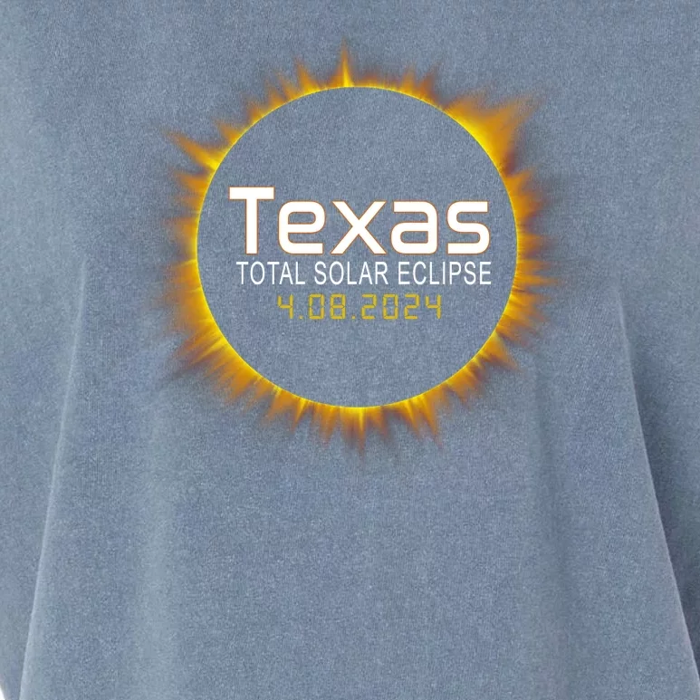 2024 Solar Eclipse Texas Usa Garment-Dyed Women's Muscle Tee