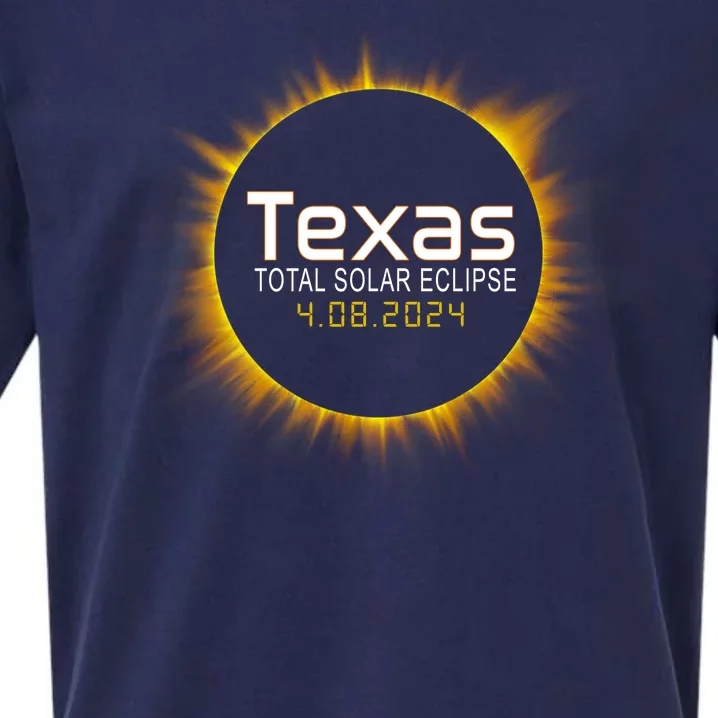 2024 Solar Eclipse Texas Usa Sueded Cloud Jersey T-Shirt