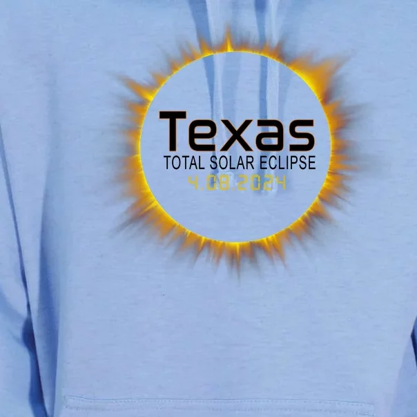 2024 Solar Eclipse Texas Usa Unisex Surf Hoodie