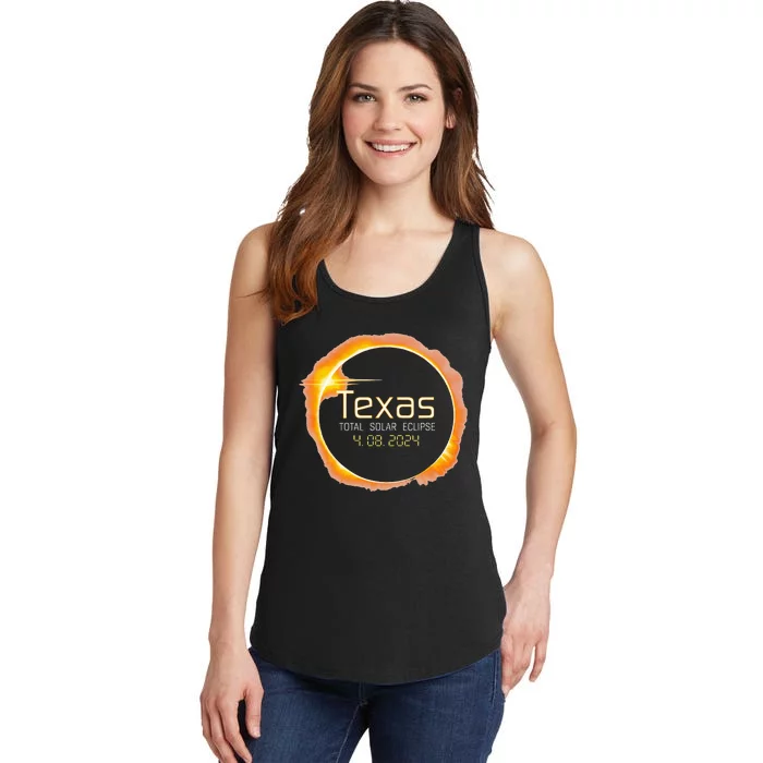 2024 Solar Eclipse Texas USA Totality Ladies Essential Tank