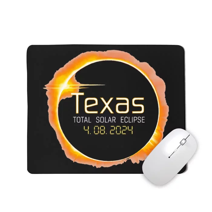 2024 Solar Eclipse Texas USA Totality Mousepad