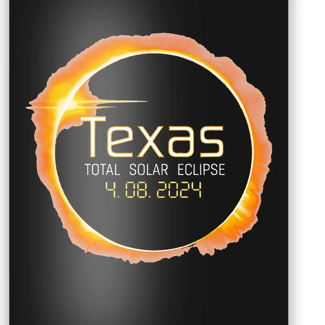 2024 Solar Eclipse Texas USA Totality Poster