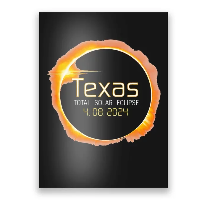 2024 Solar Eclipse Texas USA Totality Poster