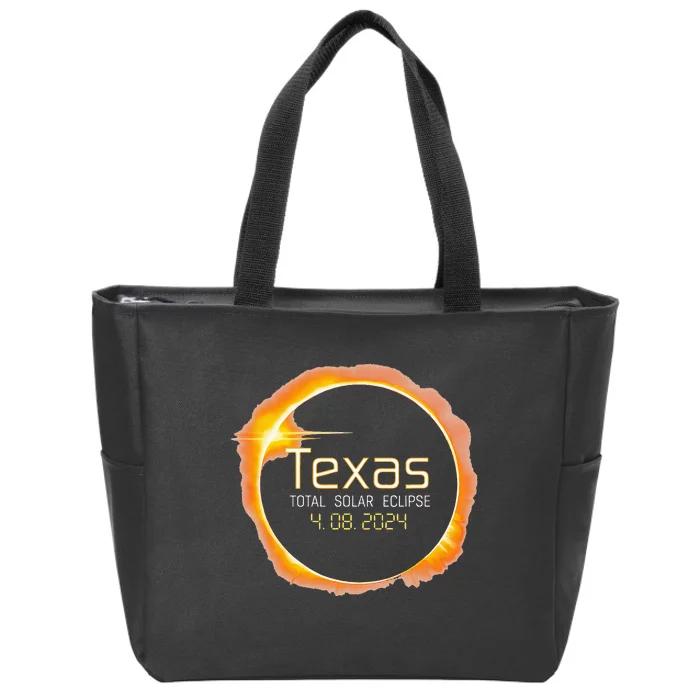 2024 Solar Eclipse Texas USA Totality Zip Tote Bag