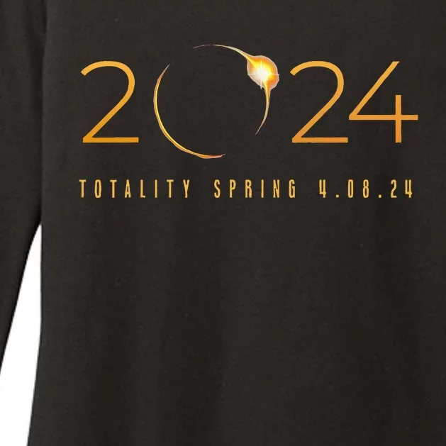 2024 Solar Eclipse American Totality Spring 4.08.24 Womens CVC Long Sleeve Shirt